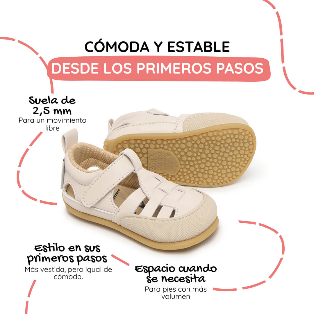 sandalia trenzada respetuosa bebes beige tabarca feroz ss26 02