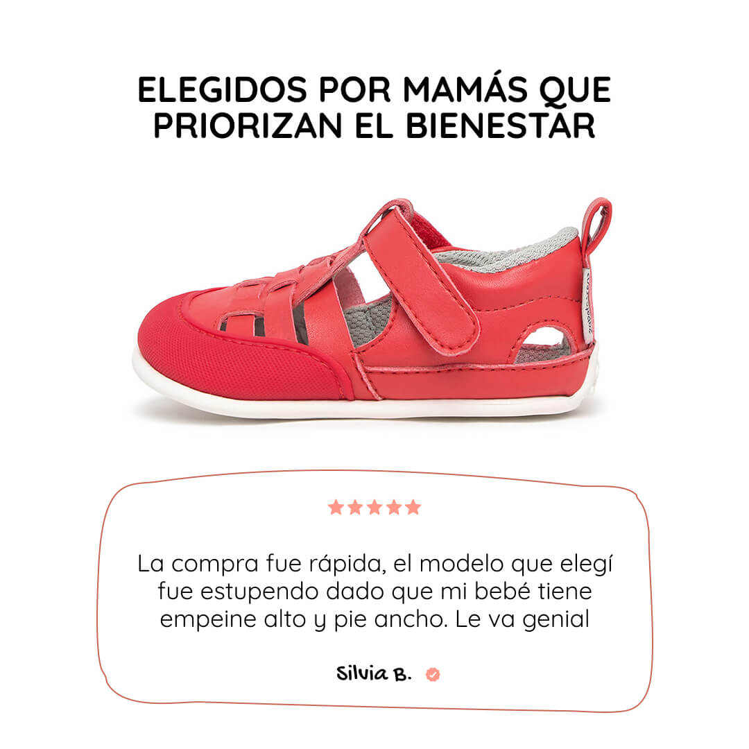 sandalia trenzada respetuosa bebes rojo tabarca feroz ss26 01