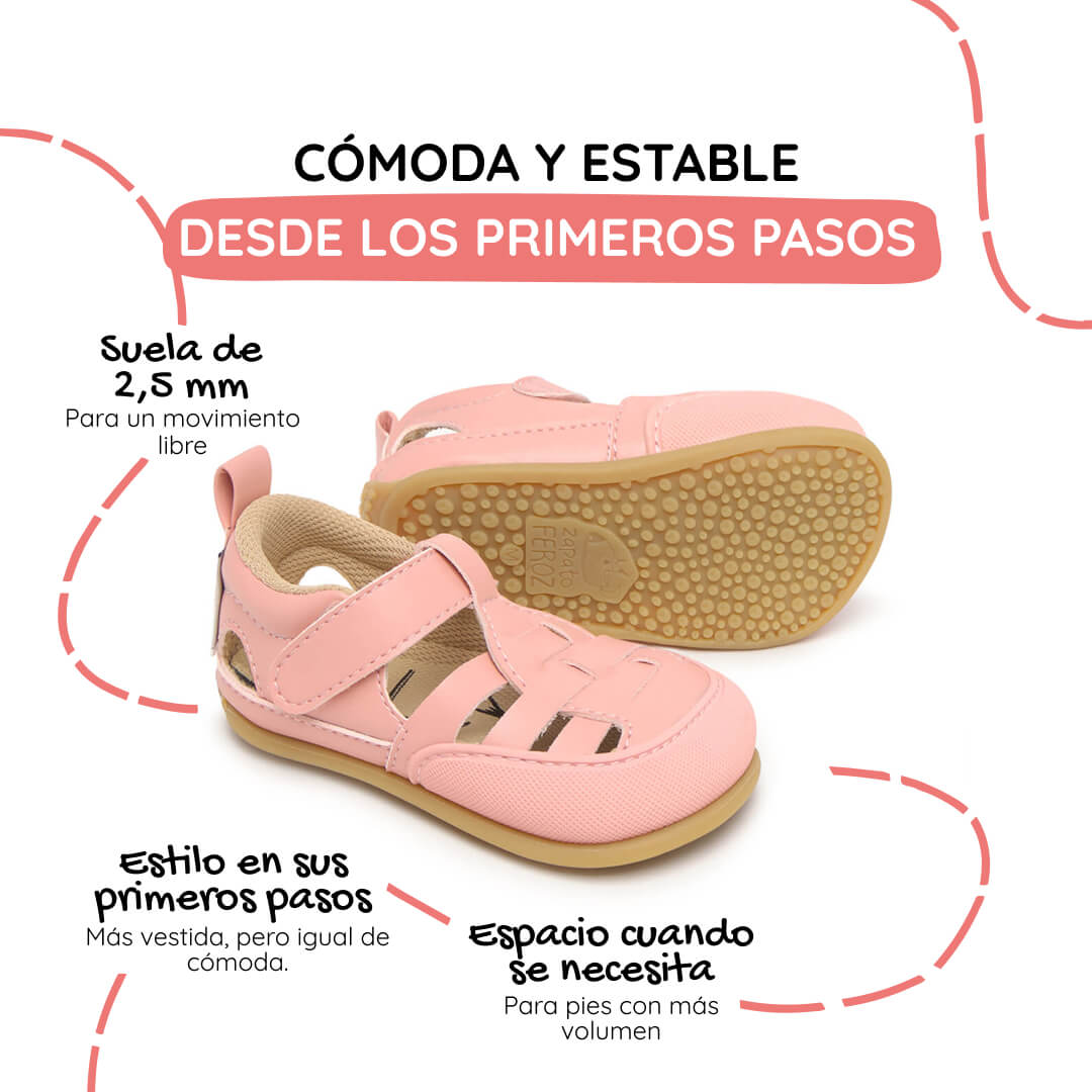 sandalia trenzada respetuosa bebes rosa tabarca feroz ss25 02