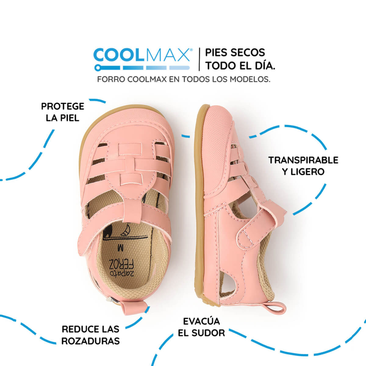 sandalia trenzada respetuosa bebes rosa tabarca feroz ss25 03