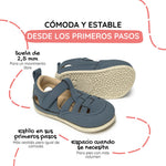 sandalia trenzada respetuosa bebes tabarca feroz ss26 Azul Denim 02 | azul microfibra nobuck