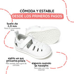 sandalia trenzada respetuosa bebes tabarca feroz ss26 Blanco 02 | blanco microfibra