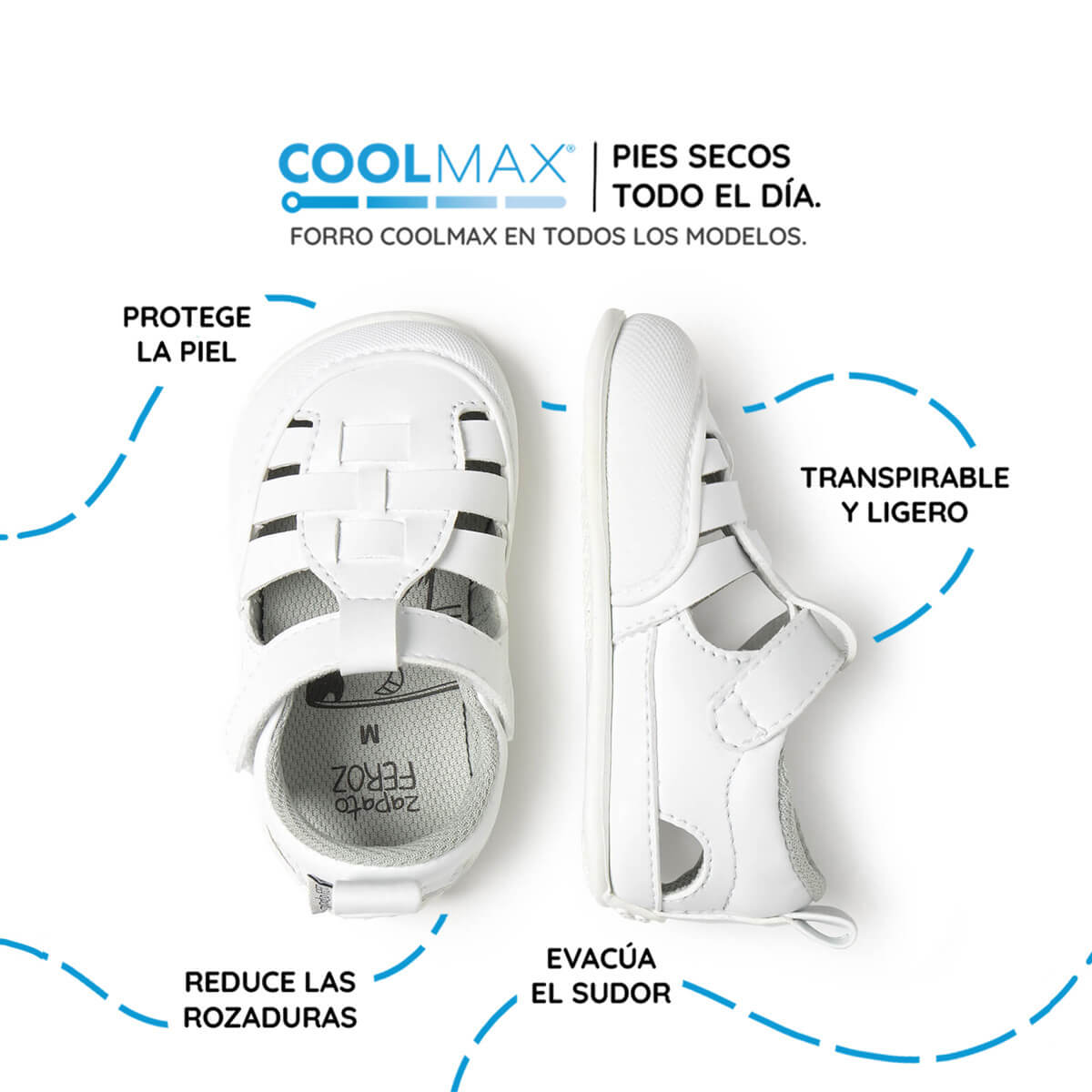 sandalia trenzada respetuosa bebes tabarca feroz ss26 Blanco 03