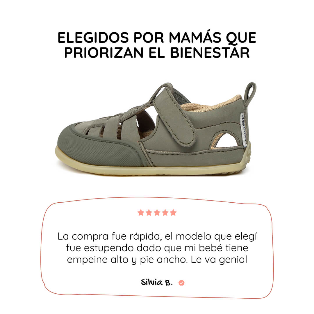 sandalia trenzada respetuosa bebes tabarca feroz ss26 Kaki 01