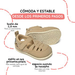sandalia trenzada respetuosa bebes tabarca feroz ss26 Piedra 02 | piedra microfibra nobuck