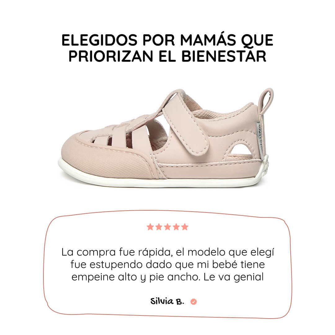 sandalia trenzada respetuosa bebes tabarca feroz ss26 Rosa Palo 01