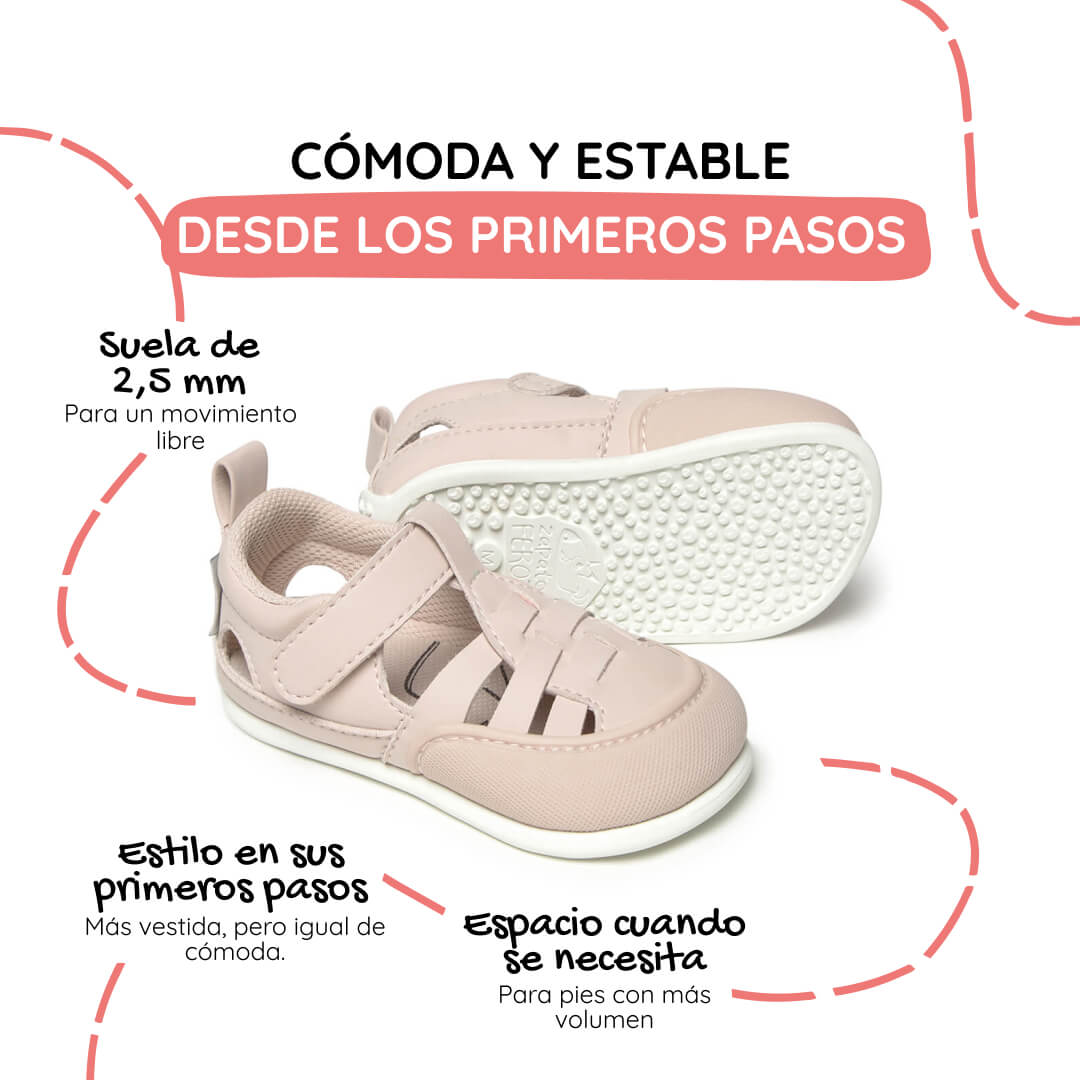 sandalia trenzada respetuosa bebes tabarca feroz ss26 Rosa Palo 02