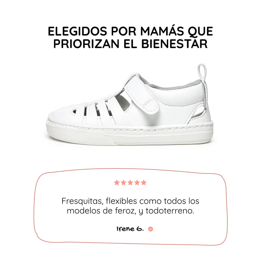 sandalia trenzada respetuosa infantil blanco tabarca rocker ss25 01