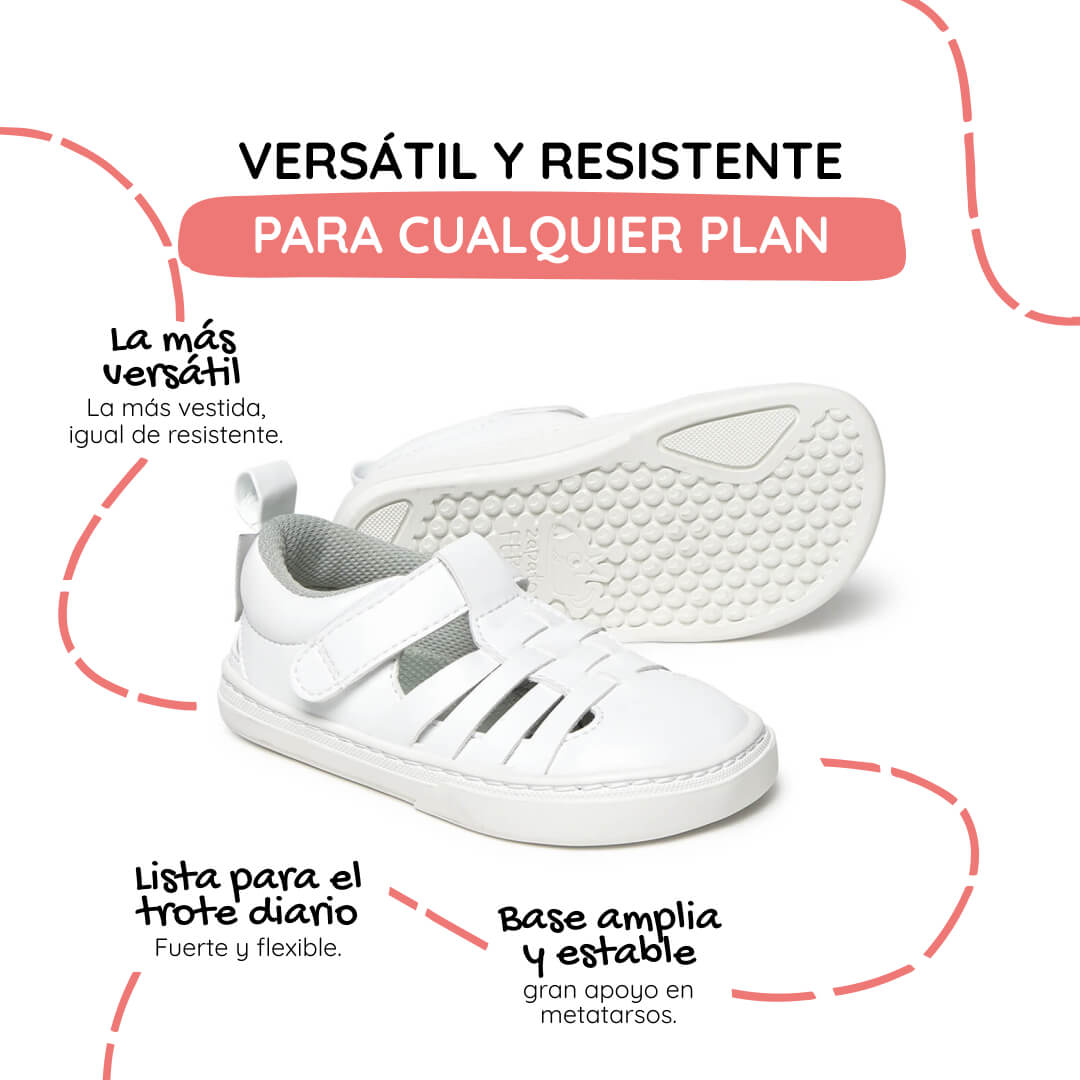 sandalia trenzada respetuosa infantil blanco tabarca rocker ss25 02