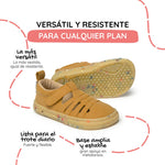 sandalia trenzada respetuosa infantil mostaza tabarca rocker ss26 02 | mostaza microfibra nobuck