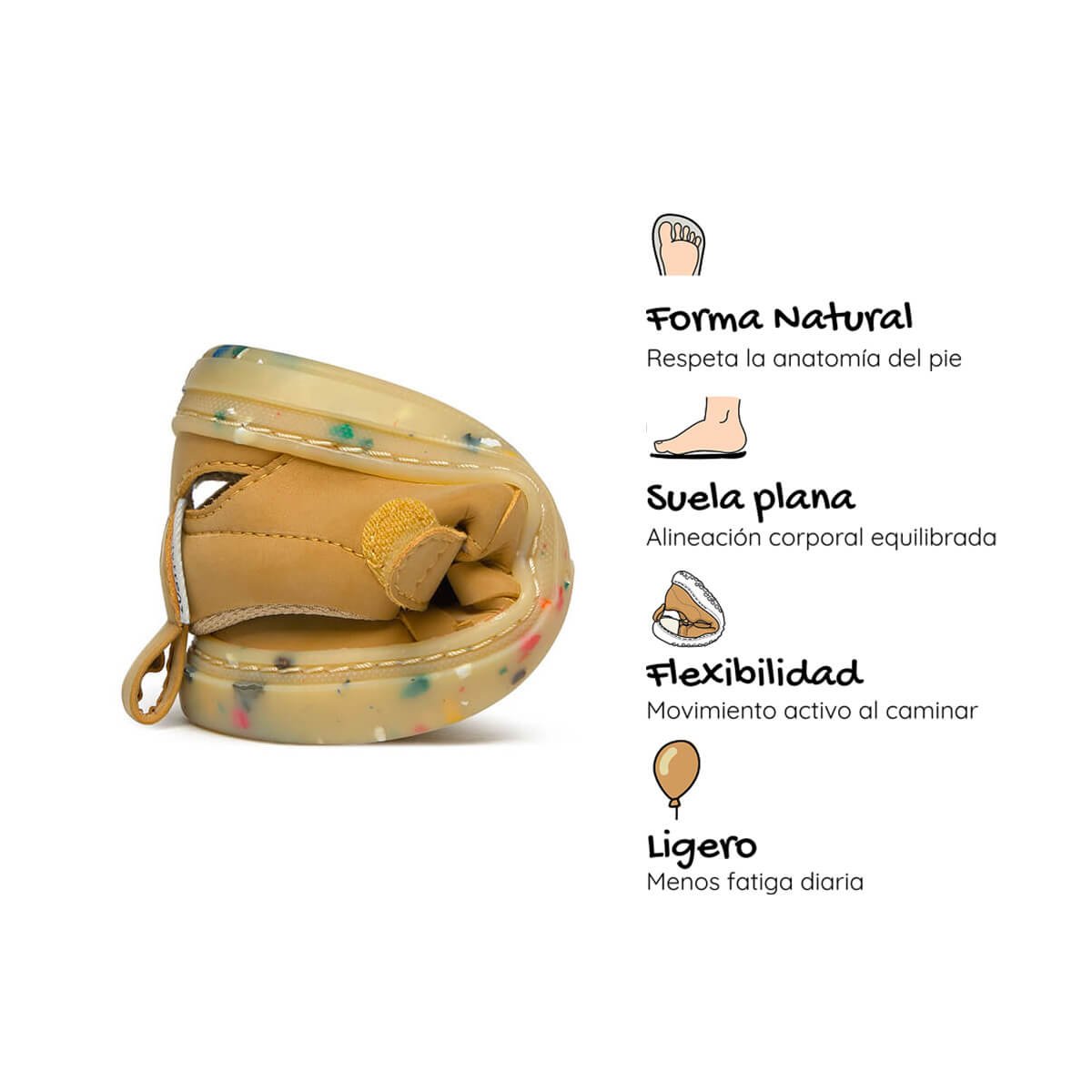 sandalia trenzada respetuosa infantil mostaza tabarca rocker ss26 04 | mostaza microfibra nobuck