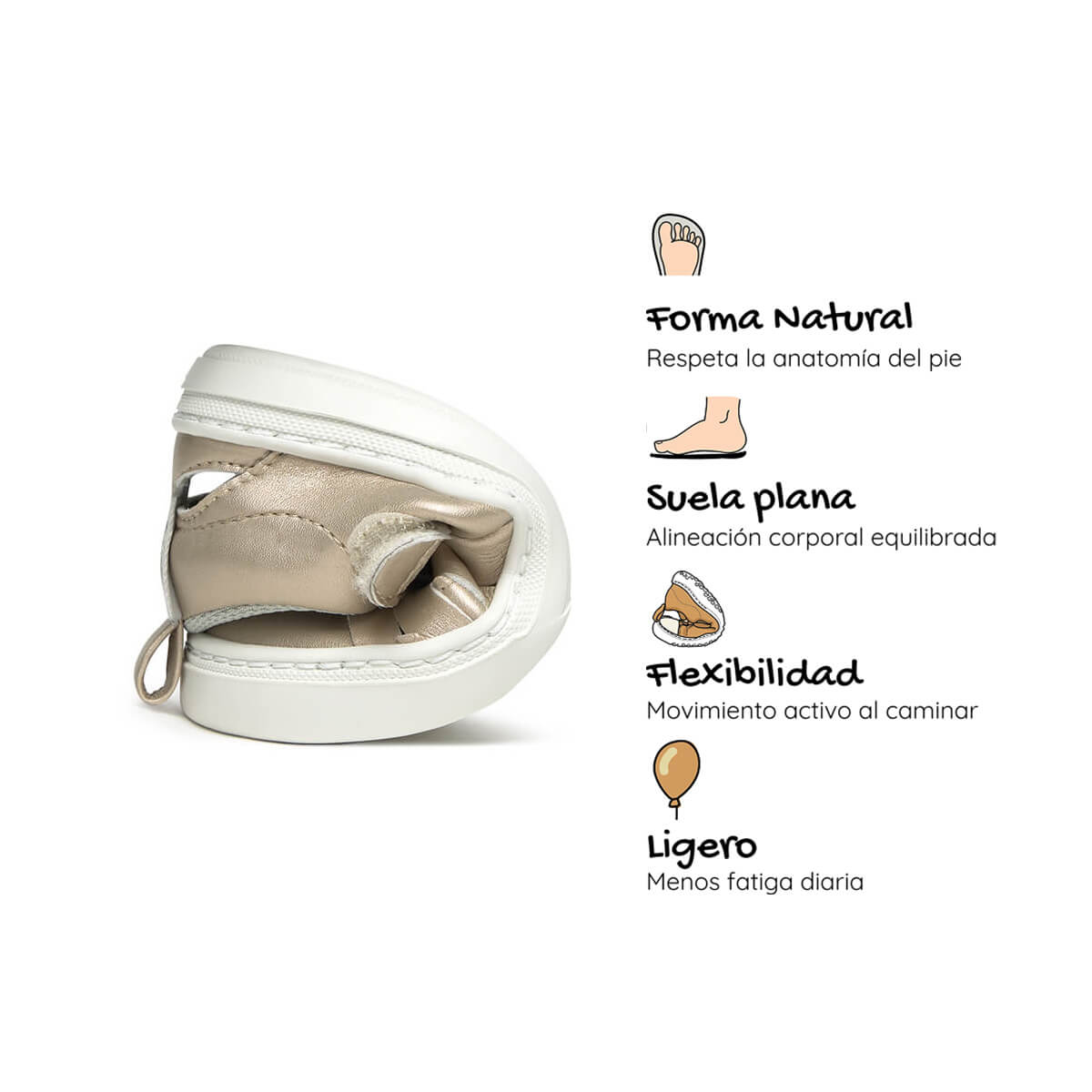 sandalia trenzada respetuosa infantil oro dorado tabarca rocker ss26 04