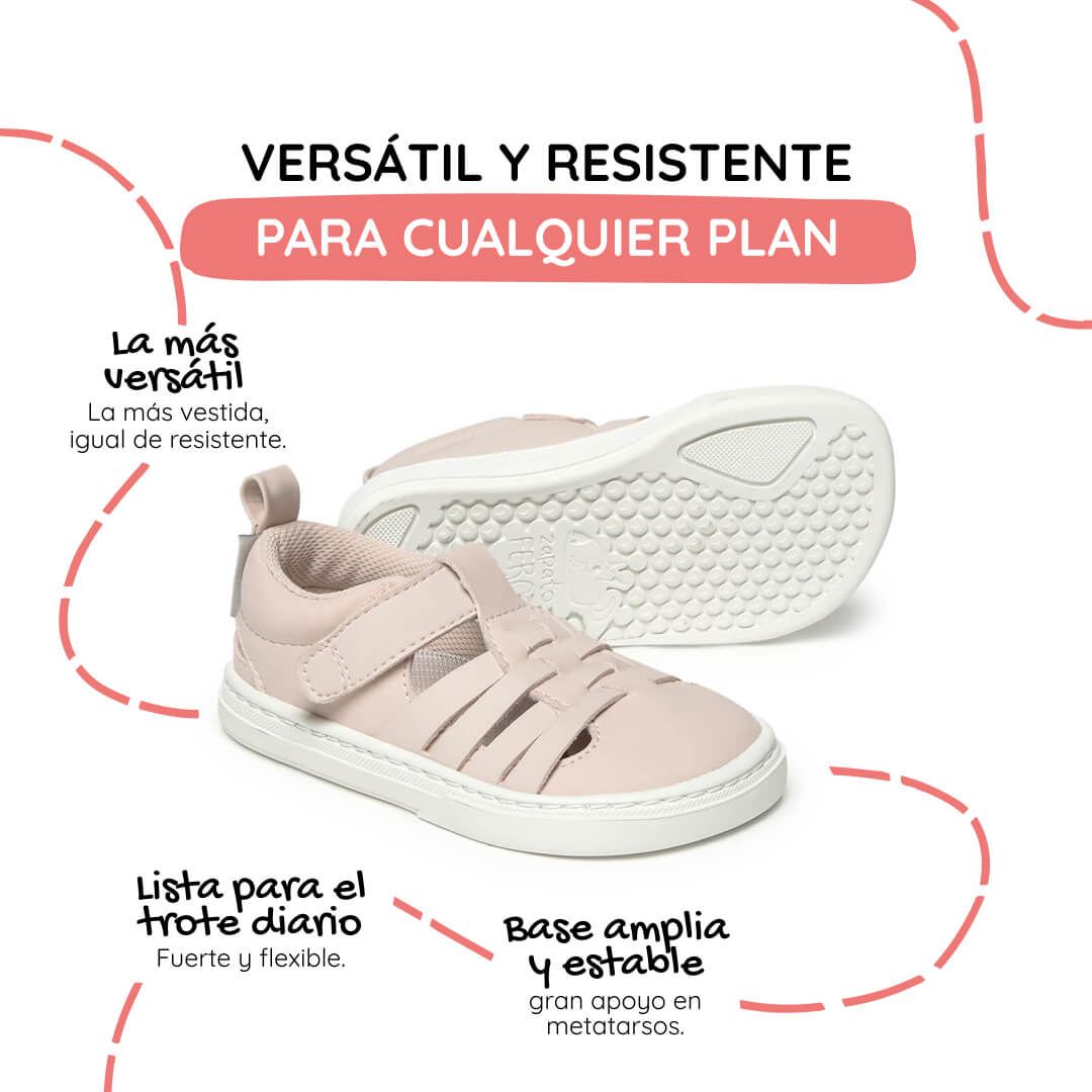 sandalia trenzada respetuosa infantil rosa tabarca rocker ss26 Palo 02 | rosa palo microfibra nobuck
