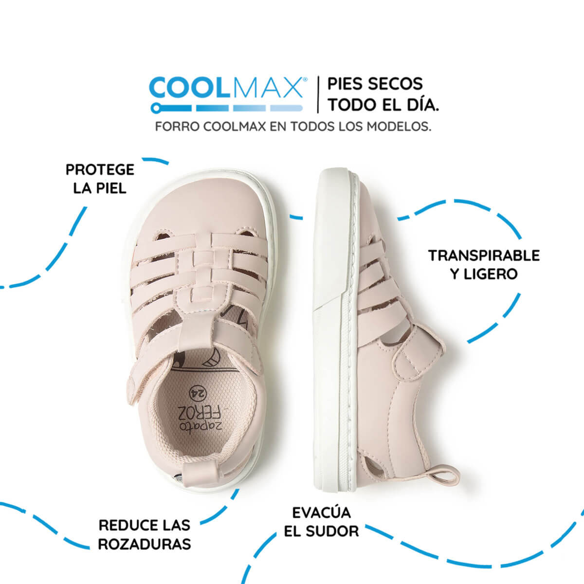 sandalia trenzada respetuosa infantil rosa tabarca rocker ss26 Palo 03