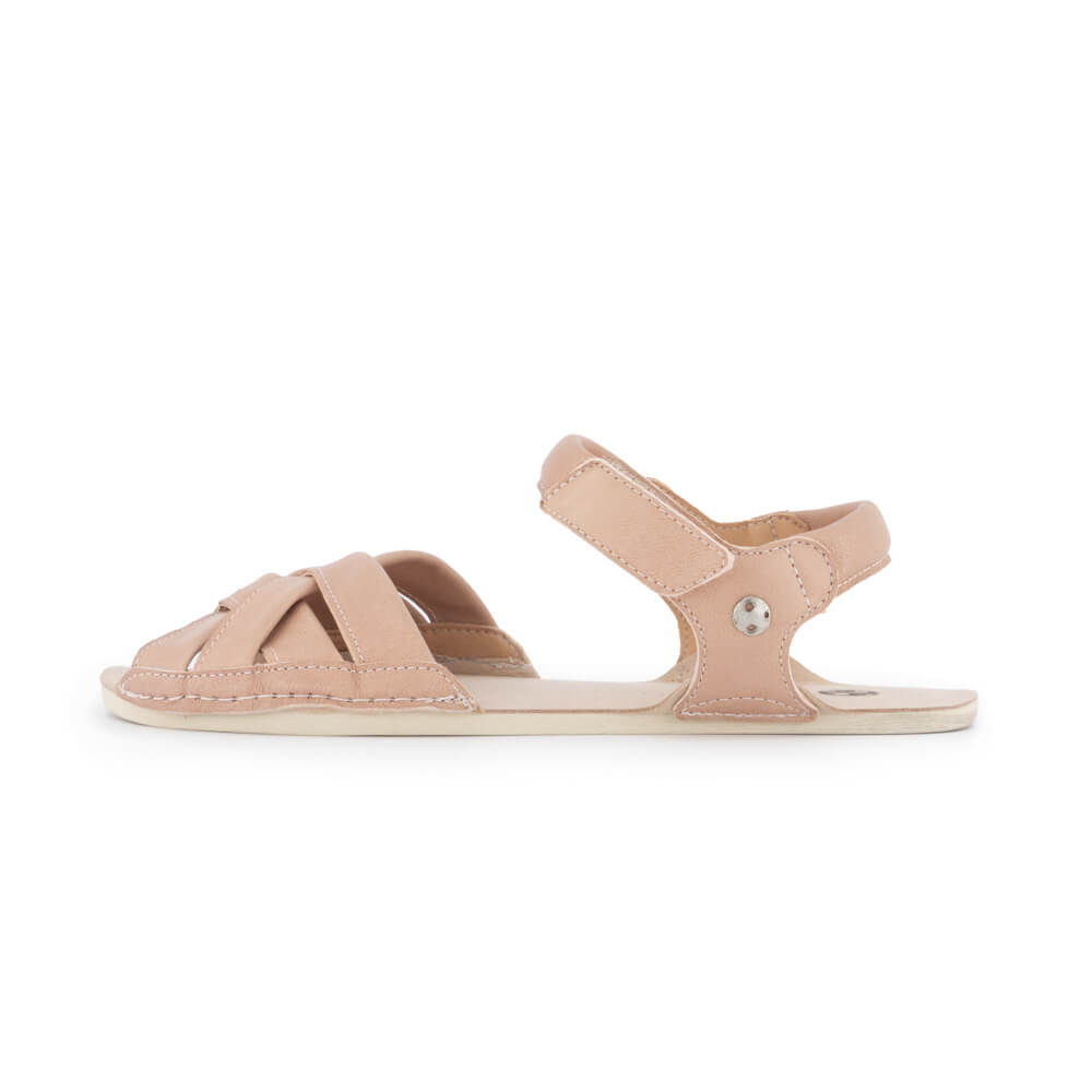 sandalias barefoot suela flexible blanda transpirable mujer hombre color rosa claro palido primavera verano gandia ss24_01