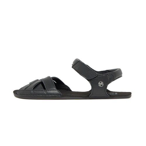 sandalias barefoot suela flexible blanda transpirable mujer hombre primavera verano gandia ss226 Piel Negro 01 | Negro Microfibra Serraje