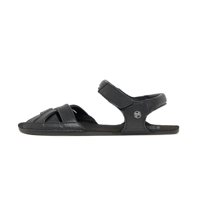 sandalias barefoot suela flexible blanda transpirable mujer hombre primavera verano gandia ss226 Piel Negro 01 | Negro Microfibra Serraje