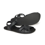sandalias barefoot suela flexible blanda transpirable mujer hombre primavera verano gandia ss226 Piel Negro 02 | Negro Microfibra Serraje