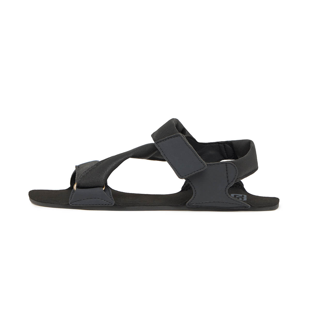 sandalias barefoot suela plana flexible hombre caballero primavera verano oliva ss26 Crack Negro Negro 01  | Negro Microfibra Serraje