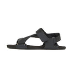 sandalias barefoot suela plana flexible hombre caballero primavera verano oliva ss26 Crack Negro Negro 01  | Negro Microfibra Serraje