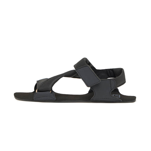 sandalias barefoot suela plana flexible hombre caballero primavera verano oliva ss26 Crack Negro Negro 01  | Negro Microfibra Serraje