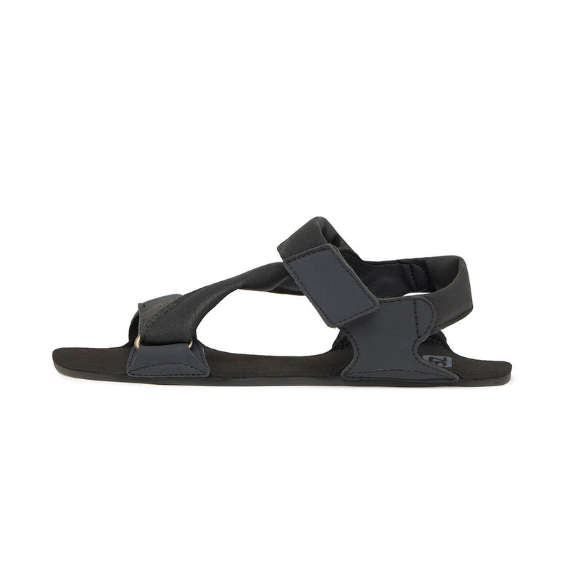 sandalias barefoot suela plana flexible hombre caballero primavera verano oliva ss26 Crack Negro Negro 01  | Negro Microfibra Serraje