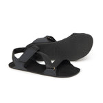 sandalias barefoot suela plana flexible hombre caballero primavera verano oliva ss26 Crack Negro Negro 02  | Negro Microfibra Serraje