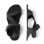 sandalias barefoot suela plana flexible hombre caballero primavera verano oliva ss26 Crack Negro Negro 03  | Negro Microfibra Serraje