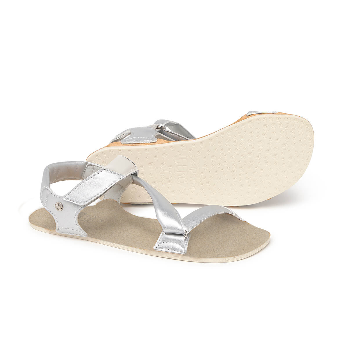 sandalias barefoot suela plana flexible mujer primavera verano oliva ss26 Microfibra Plata 02