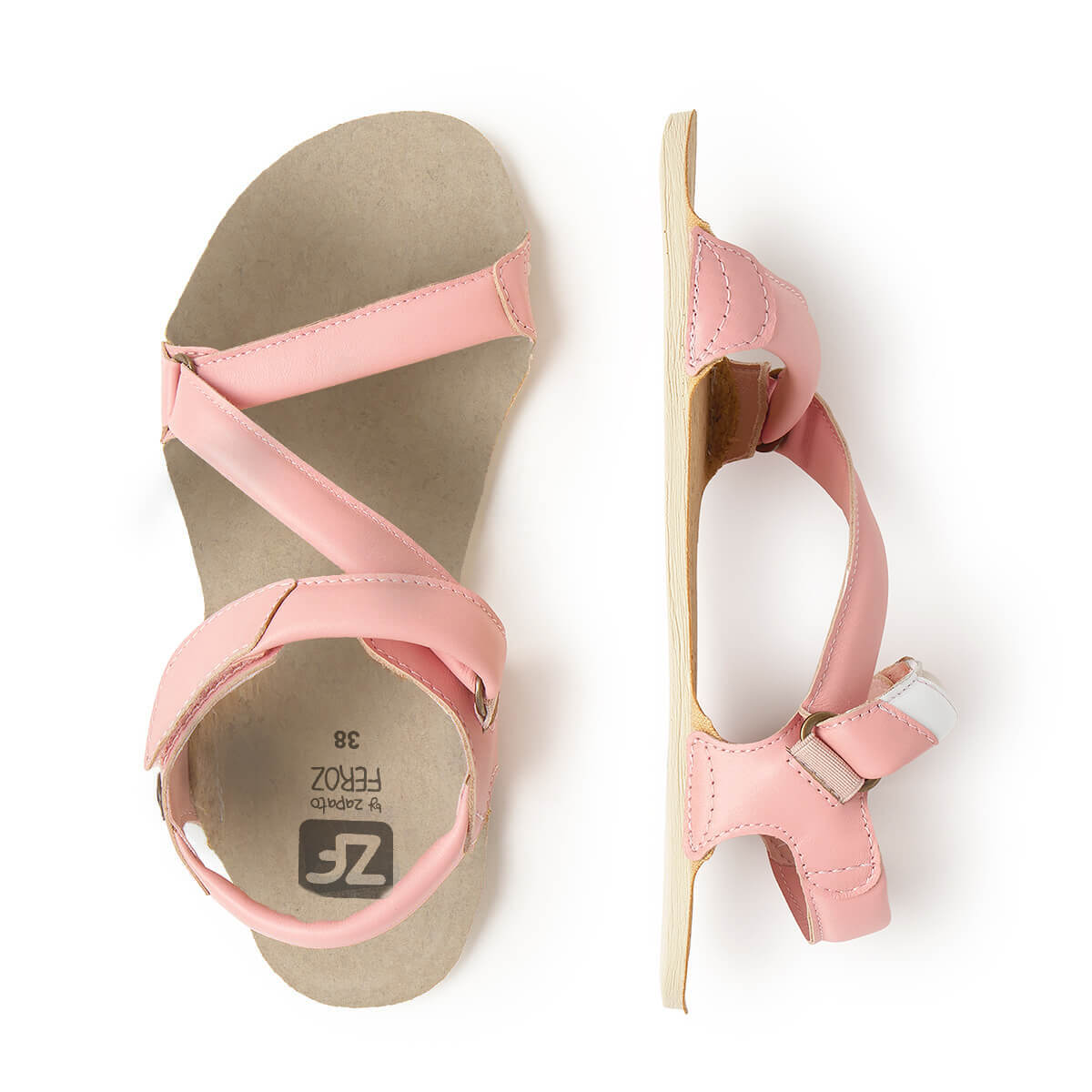 sandalias barefoot suela plana flexible mujer primavera verano oliva ss26 Piel Rosa 03