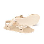 sandalias barefoot suela plana flexible mujer primavera verano oliva ss26 beige 2 | Beige Piel