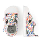 sandalias minimalistas microfibra rayas multicolor primeros pasos bebe javea feroz risco ss24
