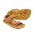 sandalias minimalistas velcro uso diario ninas color amarillo mostaza oliva rocker ss24