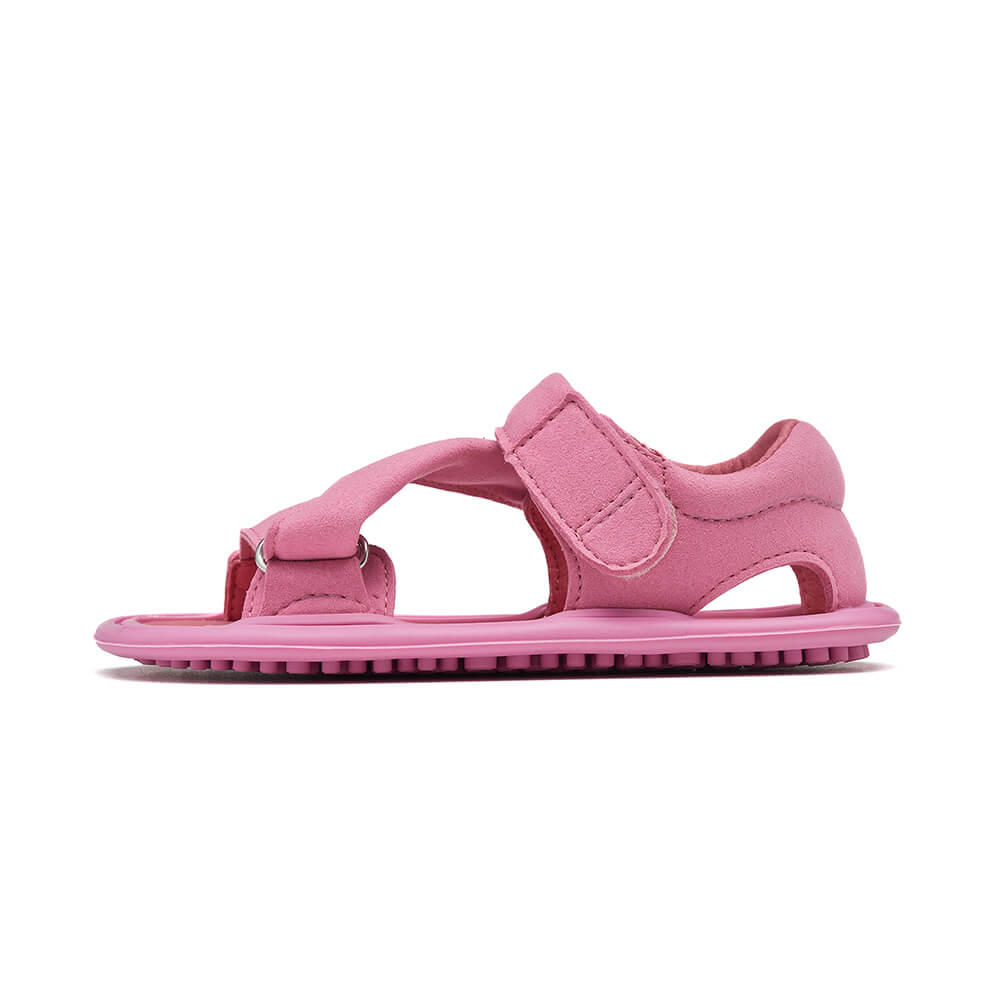 sandalias planas no resbalan como andar descalzo ninas color rojo fresa oliva rocker ss24