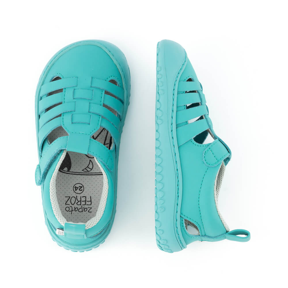 sandalias respetuosas crecimiento desarrollo natural pie ninos ninas color mint verde menta tabarca rocker ss24  | Mint Microfibra Nobuck