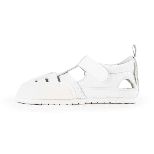 sandalias respetuosas movimiento libre bebes color blanco marron puntitos tabarca ulises feroz ss24
