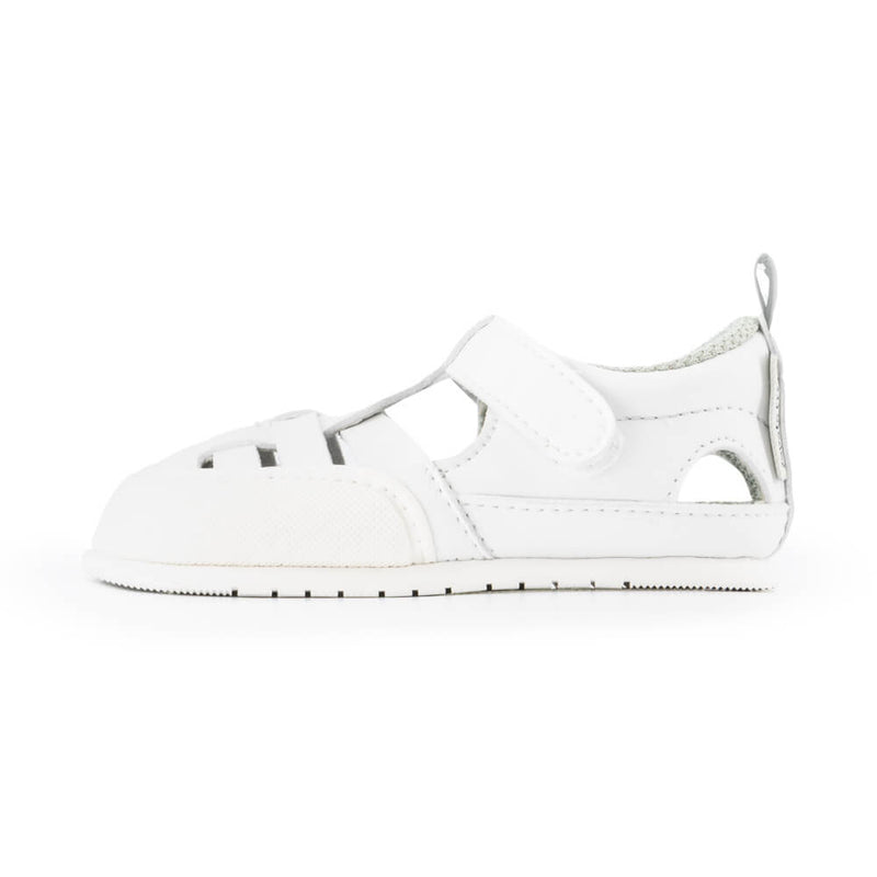 sandalias respetuosas movimiento libre bebes color blanco marron puntitos tabarca ulises feroz ss24 | Blanco microfibra