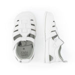 sandalias respetuosas movimiento libre bebes color blanco marron puntitos tabarca ulises feroz ss24