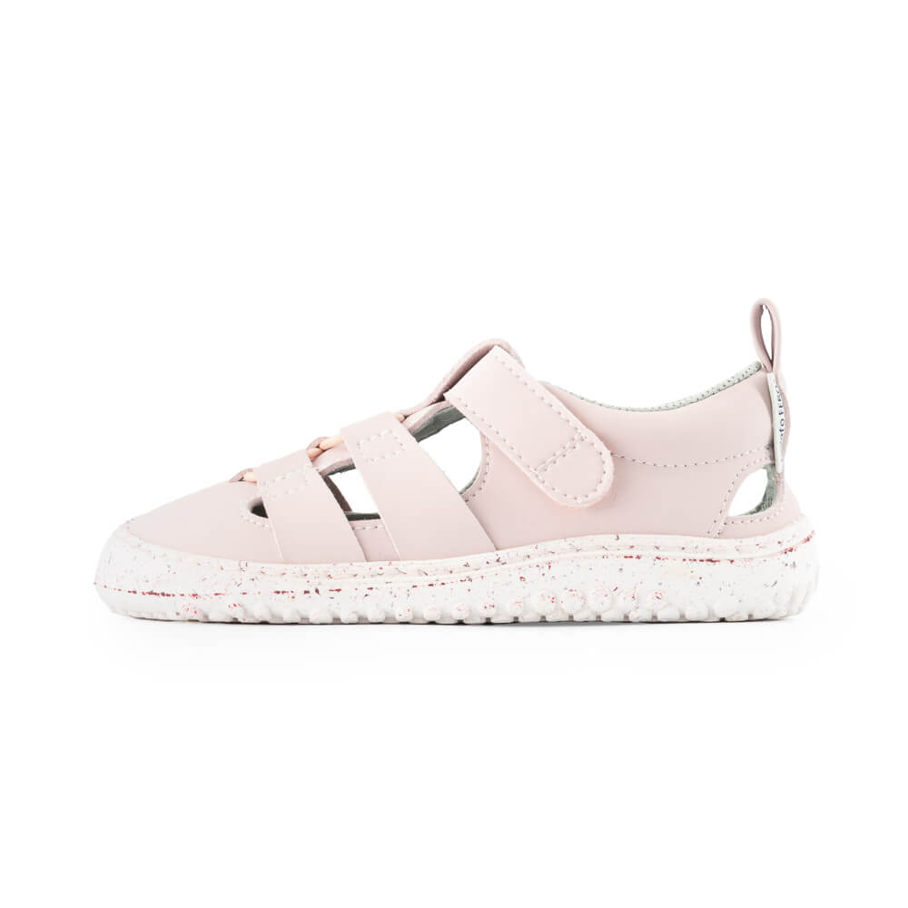 sandalias saludables respetuosas pies microfibra nobuck ninos ninas color rosa palo claro canet rocker ss24