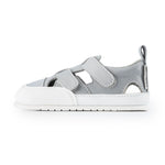 sandalias transpirables suela plana flexible pies anchos gorditos bebes color gris javea feroz ss24