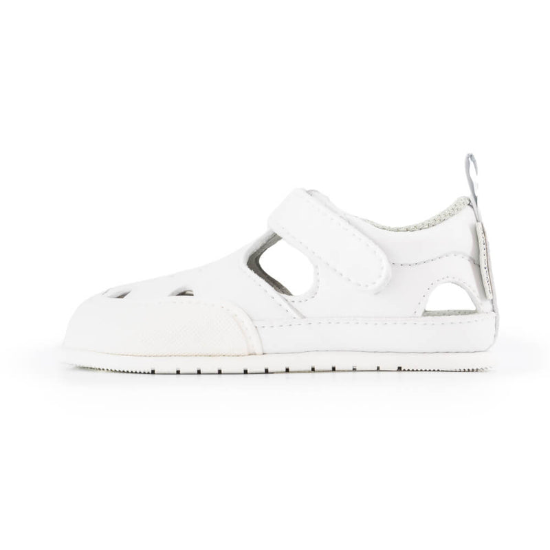 sandalias veganas diseno respetuoso barefoot como andar descalzo bebes color blanco altea feroz ss24 | Blanco Microfibra