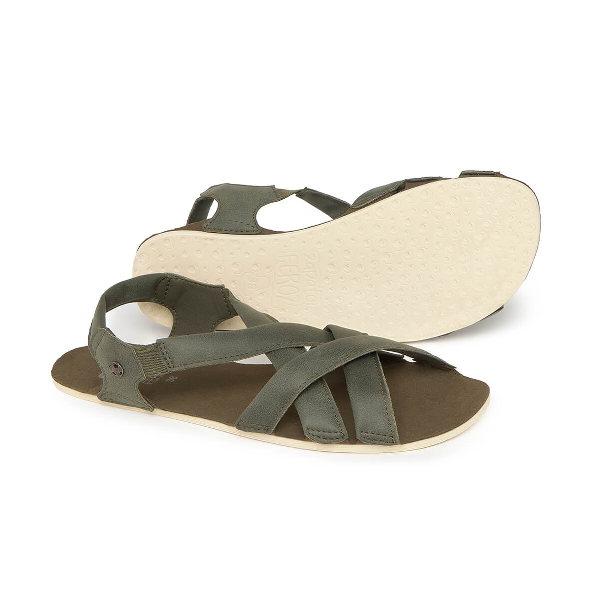 sandalias veganas sinteticas plantilla absorbente transpirable adulto meliana freeker adulto ss26 Microfibra Kaki 02