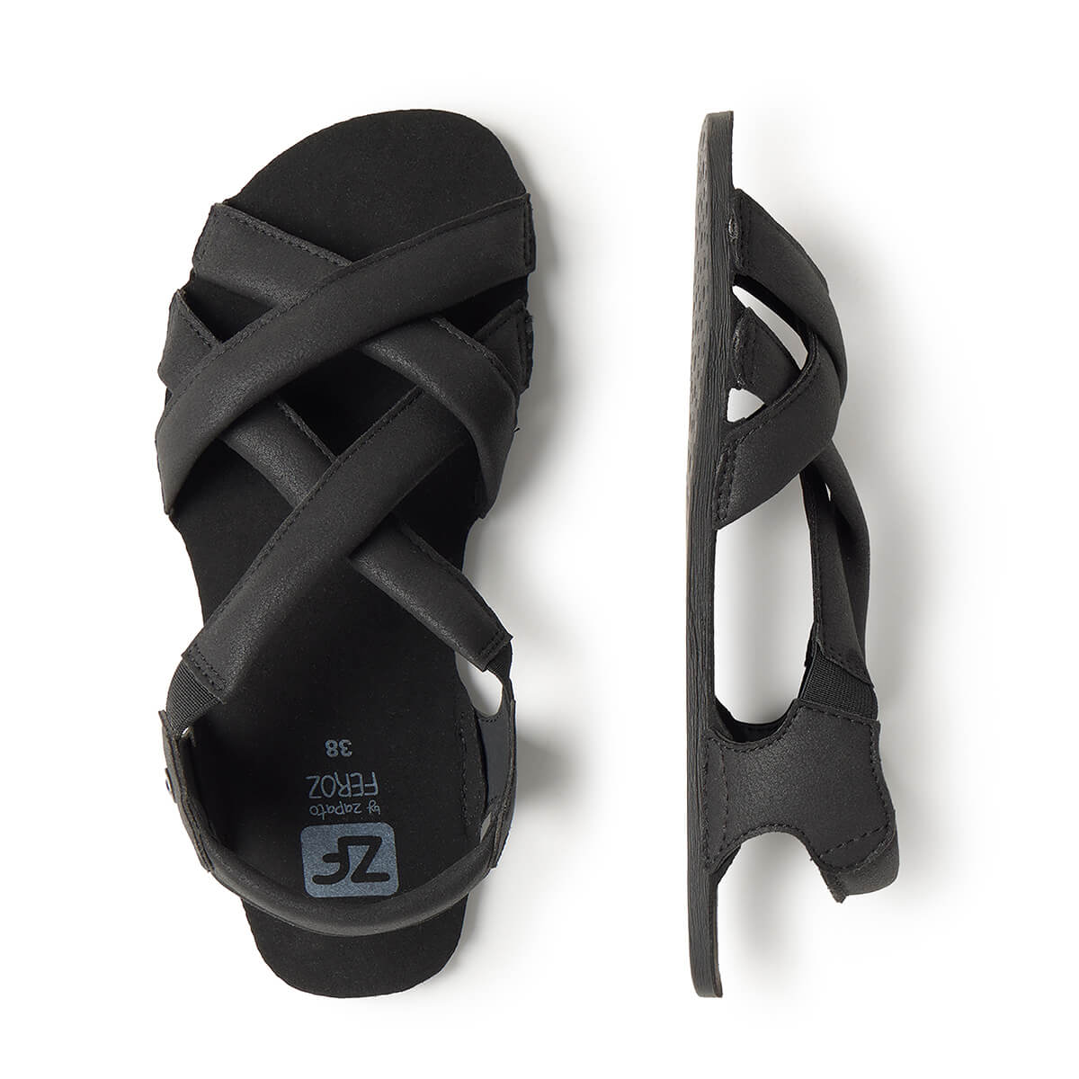 sandalias veganas sinteticas plantilla absorbente transpirable adulto meliana freeker adulto ss26 Microfibra Negro 03|  Negro Serraje Reciclado