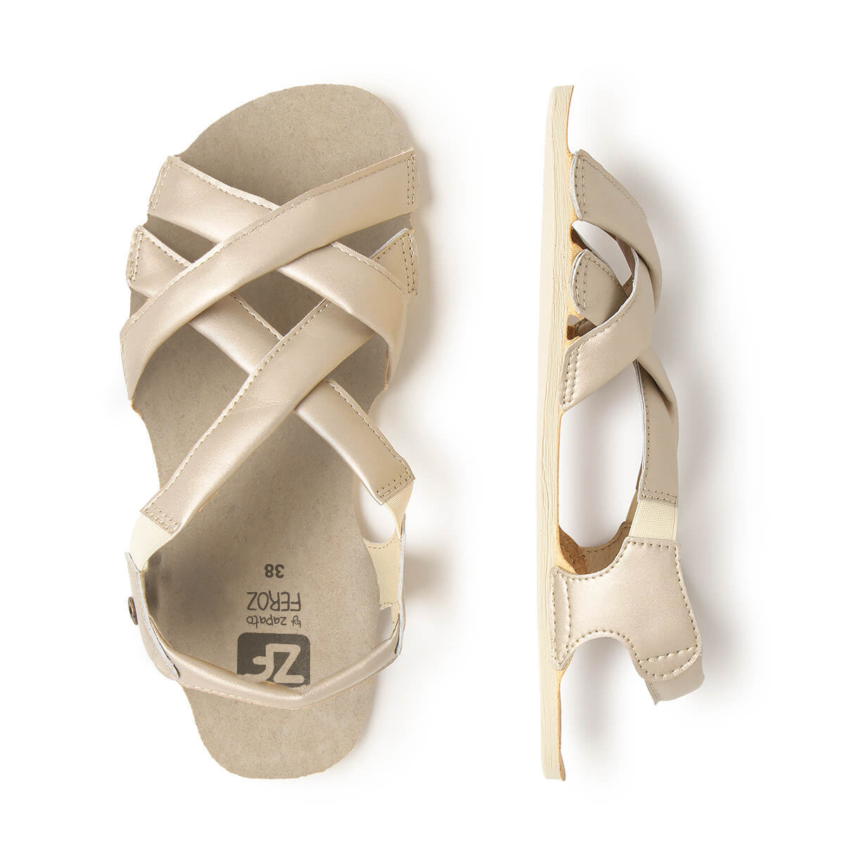 sandalias veganas sinteticas plantilla absorbente transpirable adulto meliana freeker adulto ss26 Microfibra Oro 03