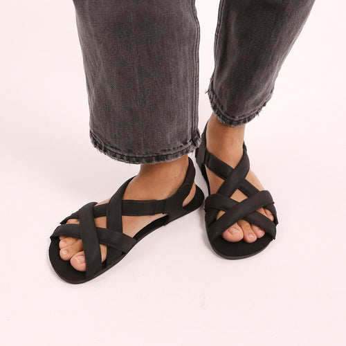 sandalias veganas sinteticas plantilla absorbente transpirable adulto meliana freeker adulto ss26 negro zf