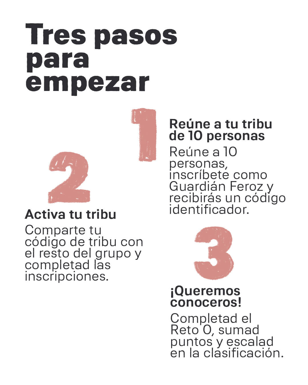 Tres pasos para empezar el reto