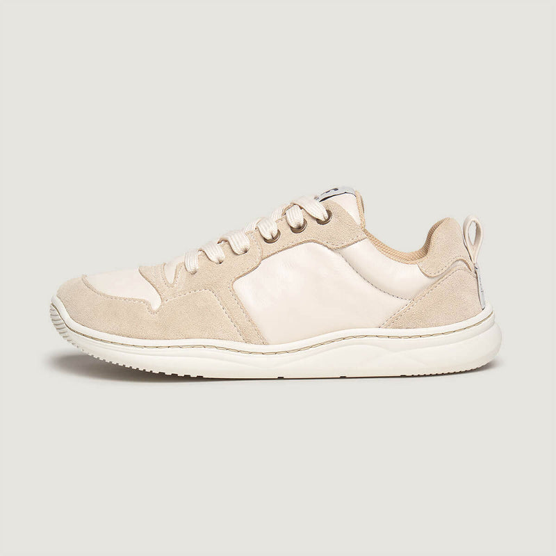 zapatilla deportiva adulto barefoot piel serraje beige olocau aw25 01  | Beige Piel