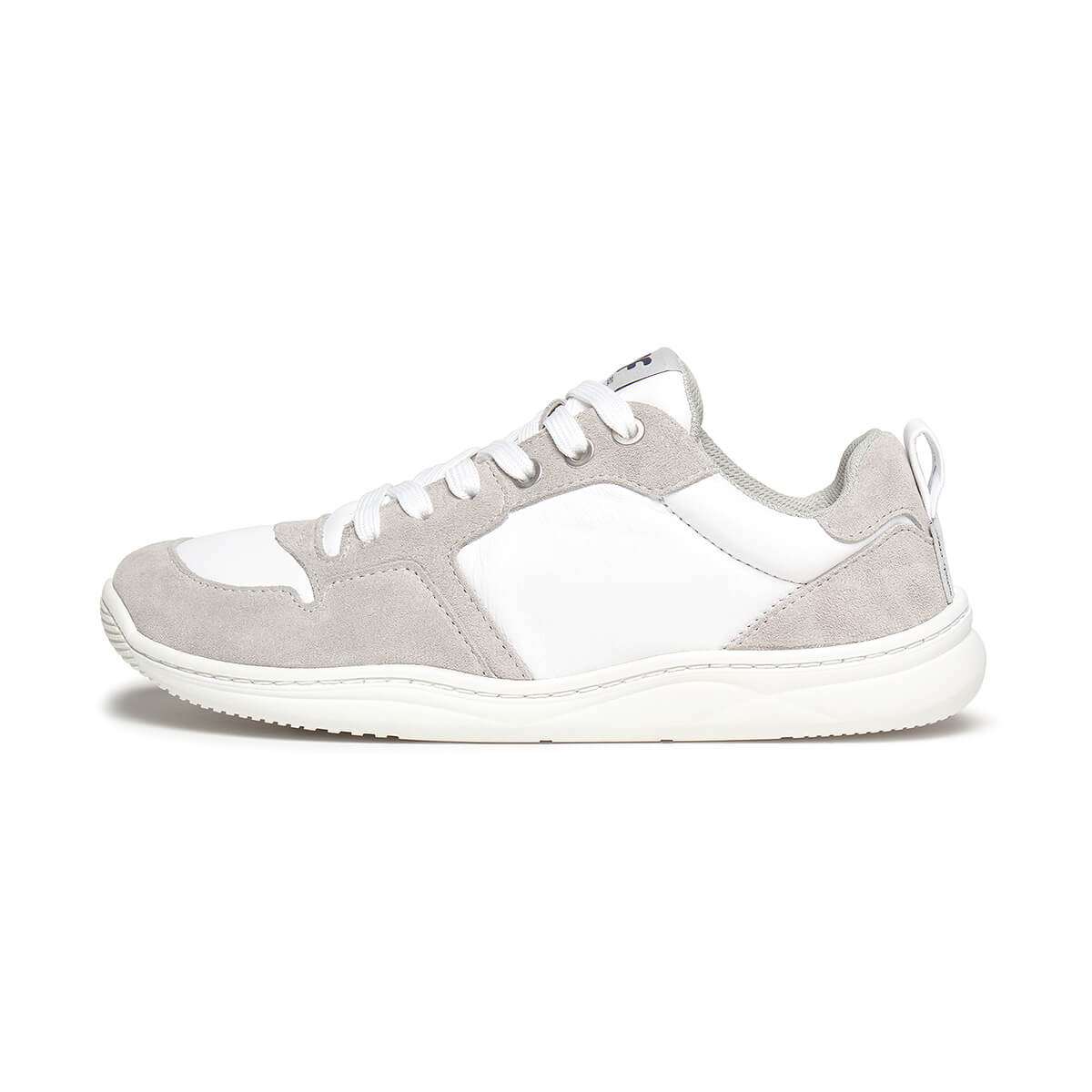 zapatilla deportiva adulto barefoot piel serraje blanco olocau aw25 01  | Blanco Gris Piel