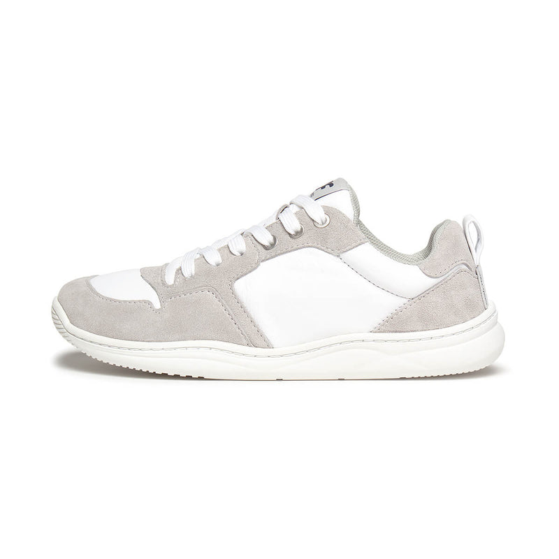 zapatilla deportiva adulto barefoot piel serraje blanco olocau aw25 01  | Blanco Gris Piel