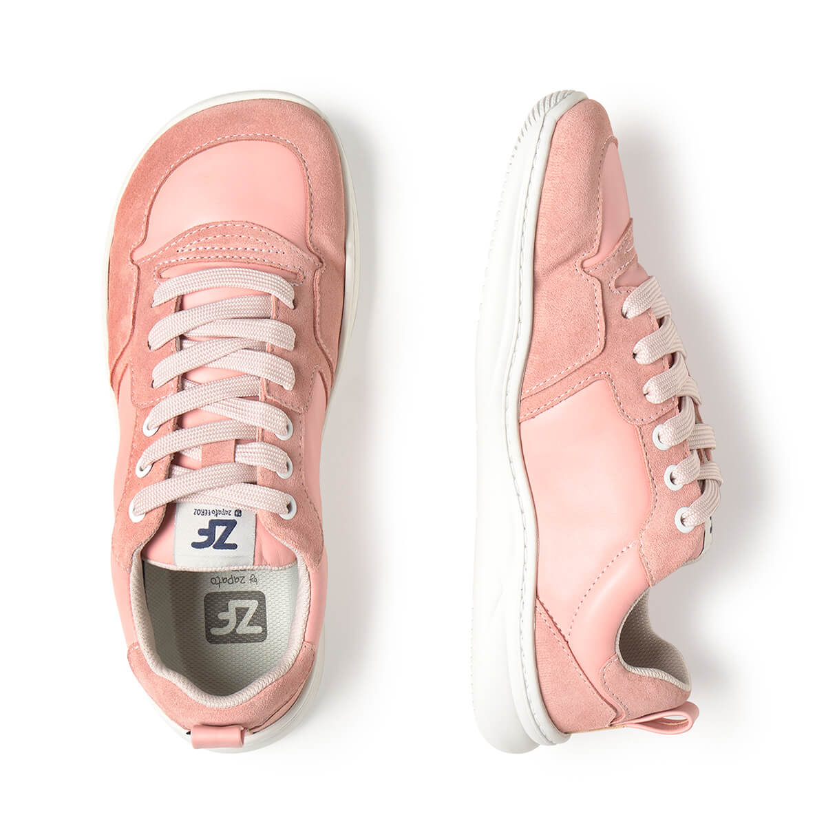 zapatilla deportiva adulto barefoot piel serraje rosa olocau aw25 03